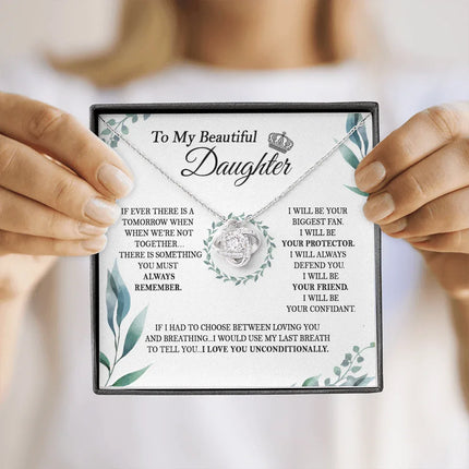 To My Daughter - I Love You Unconditionally - Necklace SO142V - Charming Present