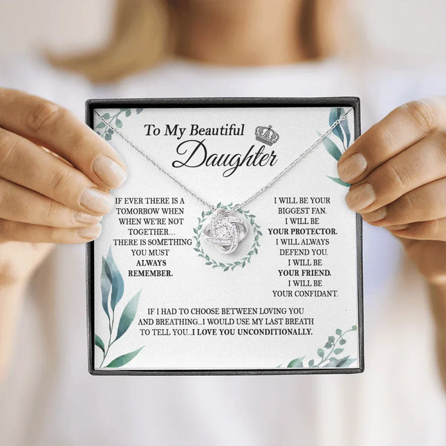 To My Daughter - I Love You Unconditionally - Necklace SO142V - Charming Present