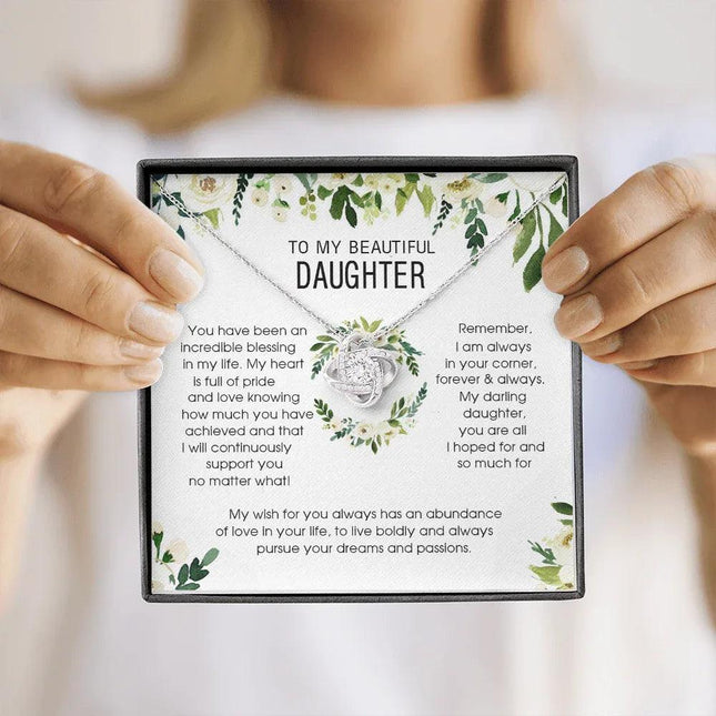 To My Beautiful Daughter - You're An Incredible Blessing - Necklace SO148V - Charming Present