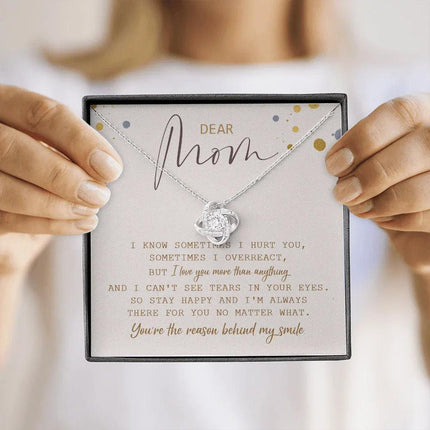 Dear Mom You're The Reason Behind My Smile Necklace SO21T - Charming Present