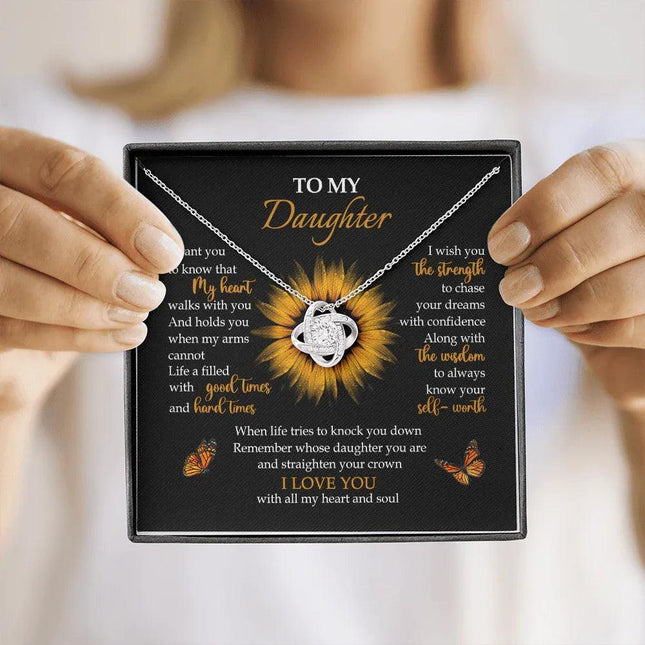 To My Daughter - My Heart Walks With You - Necklace SO65V - Charming Present