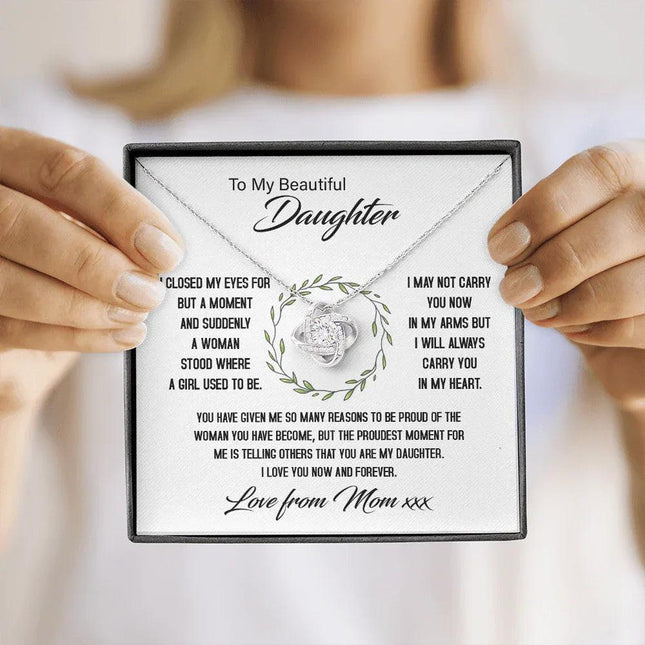 To My Beautiful Daughter - My Proudest Moment - Necklace SO144T - Charming Present