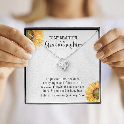To My Granddaughter - Feel My Love - Necklace DR10 - Charming Present