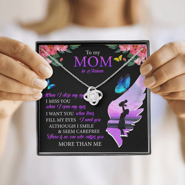 To My Mom In Heaven - I Miss You - Necklace SO91T - Charming Present