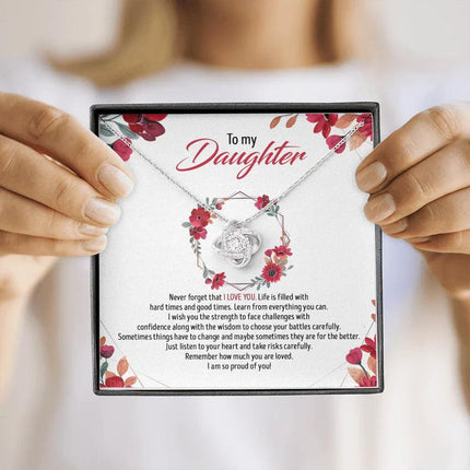 To My Daughter - Remember How Much You Are Loved - Necklace SO82T - Charming Present
