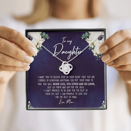 To My Daughter - You Either Win Or Learn -Necklace SO68 - Charming Present