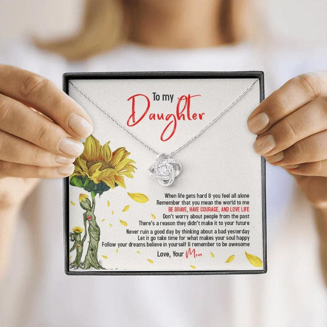 To My Sunflower Daughter - Believe In Yourself & Remember To Be Awesome - Necklace SO104T - Charming Present