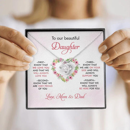 To Our Daughter - We Will Always Love You - Necklace SO95 - Charming Present