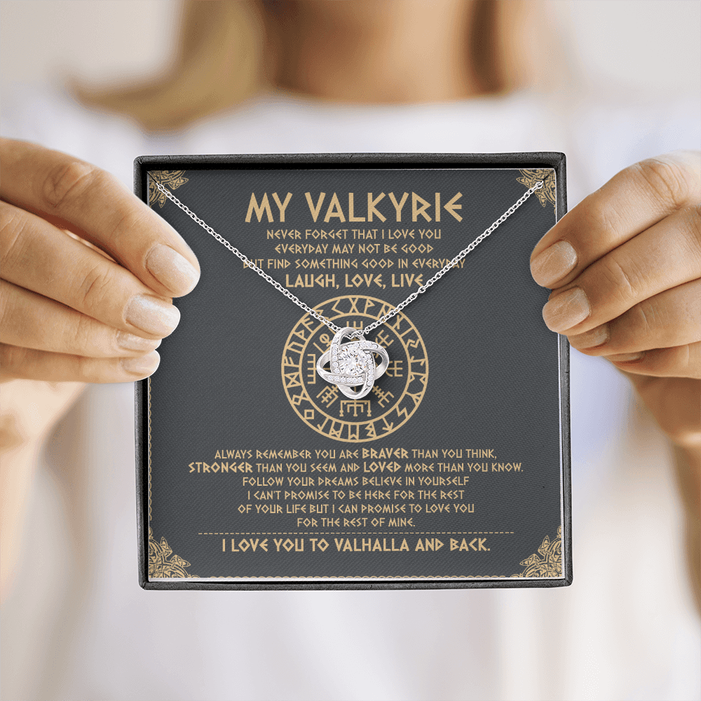 To My Daughter - Never Forget That I Love You To Valhalla - Viking Necklace SO111T