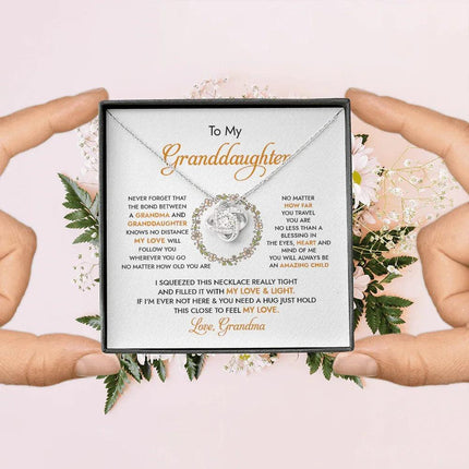 To My Granddaughter - Never Forget That The Bond Between A Grandma And Granddaughter - Necklace DR17 - Charming Present