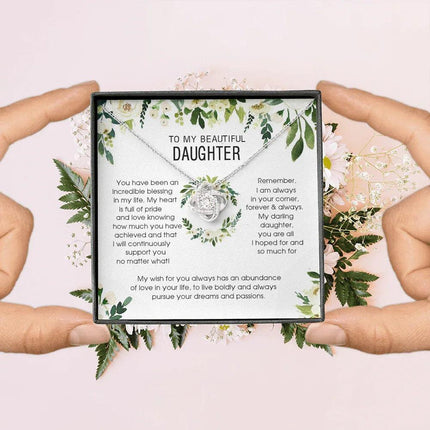 To My Beautiful Daughter - You're An Incredible Blessing - Necklace SO148V - Charming Present