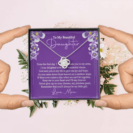 To My Beautiful Daughter - You'll Alway Be My Little Girl - Necklace SO76V - Charming Present