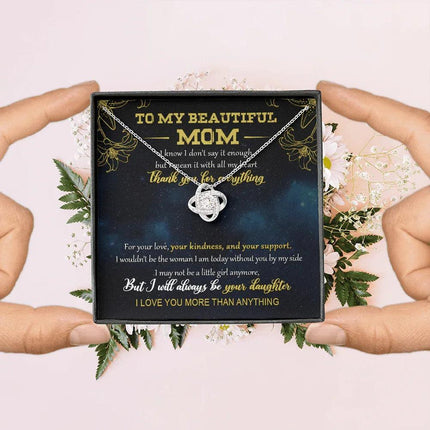 To My Beautiful Mom - I Love You More Than Anything - Necklace SO05V - Charming Present