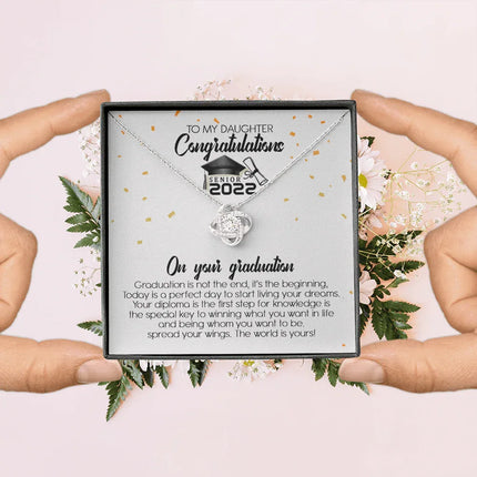 To My Daughter - Congratulation On Your Graduation - Necklace SO107T - Charming Present