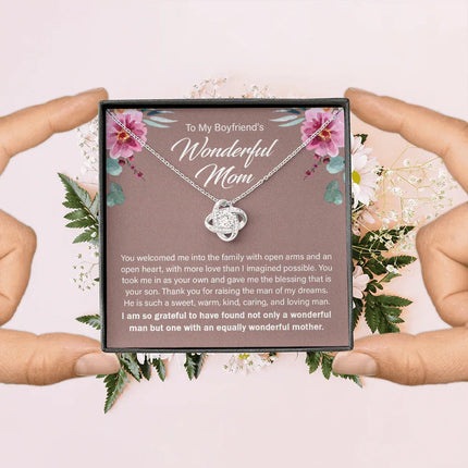 To My Boyfriend's Wonderful Mom - Thank You For Raising The Man Of My Dreams - Necklace SO14T - Charming Present