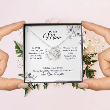 To My Mom - I Really Love You - Necklace SO38V - Charming Present