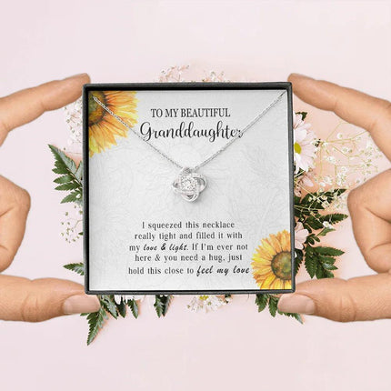 To My Granddaughter - Feel My Love - Necklace DR10 - Charming Present