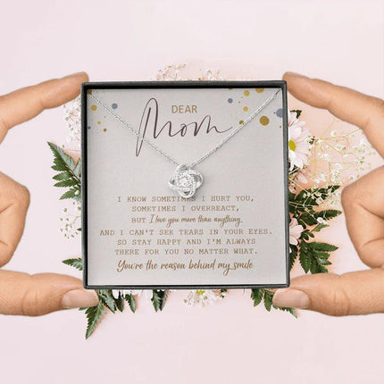 Dear Mom You're The Reason Behind My Smile Necklace SO21T - Charming Present