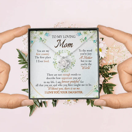 To My Loving Mom - You're The World To Me - Necklace SO52V - Charming Present