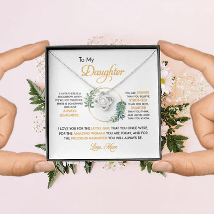 To My Daughter - I Love You For The Little Girl - Necklace DR05 - Charming Present