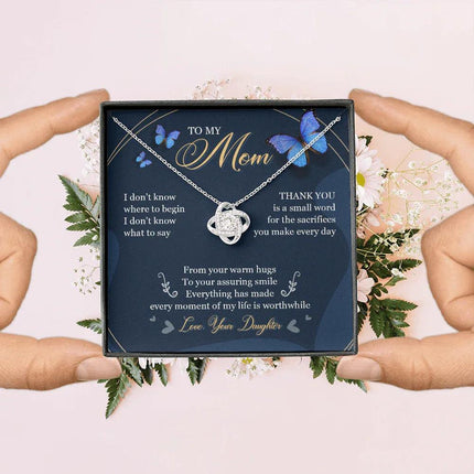 To My Mom - Thank You For All Your Sacrifices - Necklace SO07T - Charming Present