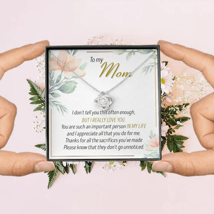 To My Mom Thanks For All The Sacrifices You've Made - Necklace SO27T - Charming Present