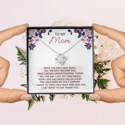 To My Mom - Your Love Has Been My Only Support - Necklace SO59V - Charming Present