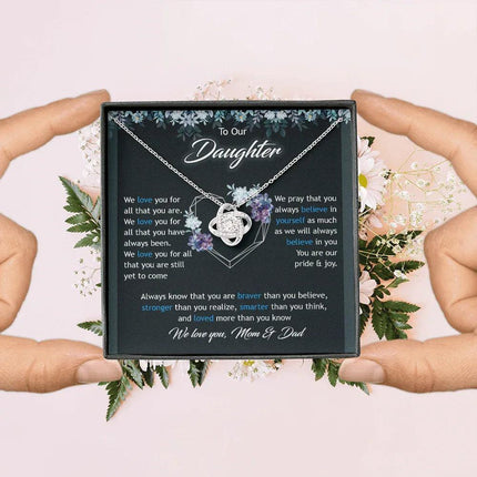 To Our Daughter We Love You Mom & Dad - Necklace SO47T - Charming Present