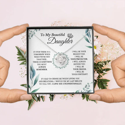 To My Daughter - I Love You Unconditionally - Necklace SO142V - Charming Present