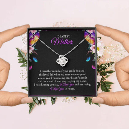 To My Mom In Heaven - I Miss The Warmth Of Your Gentle Hug - Necklace SO90V - Charming Present