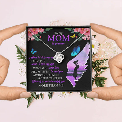 To My Mom In Heaven - I Miss You - Necklace SO91T - Charming Present