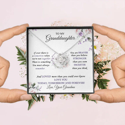 To My Granddaughter Love You Today, Tomorrow And Forever - Necklace SO32V - Charming Present