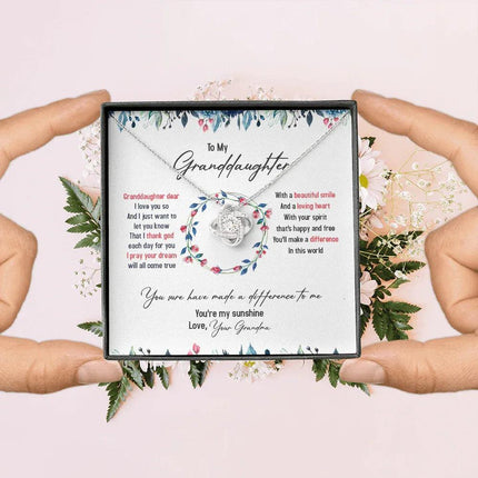 To My Granddaughter I Pray Your Dream Will All Come True - Necklace SO36T - Charming Present