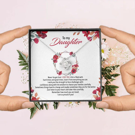 To My Daughter - Remember How Much You Are Loved - Necklace SO82T - Charming Present