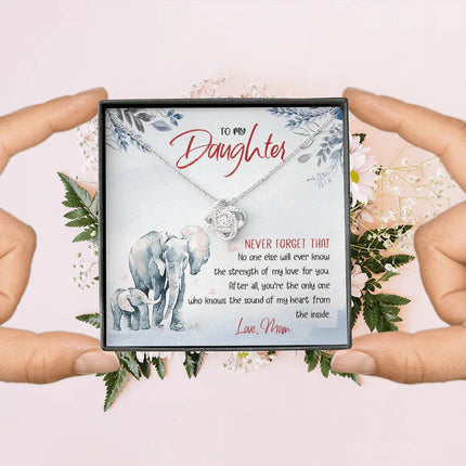 To My Daughter - No One Will Ever Know The Strength Of My Love - Necklace SO24T - Charming Present