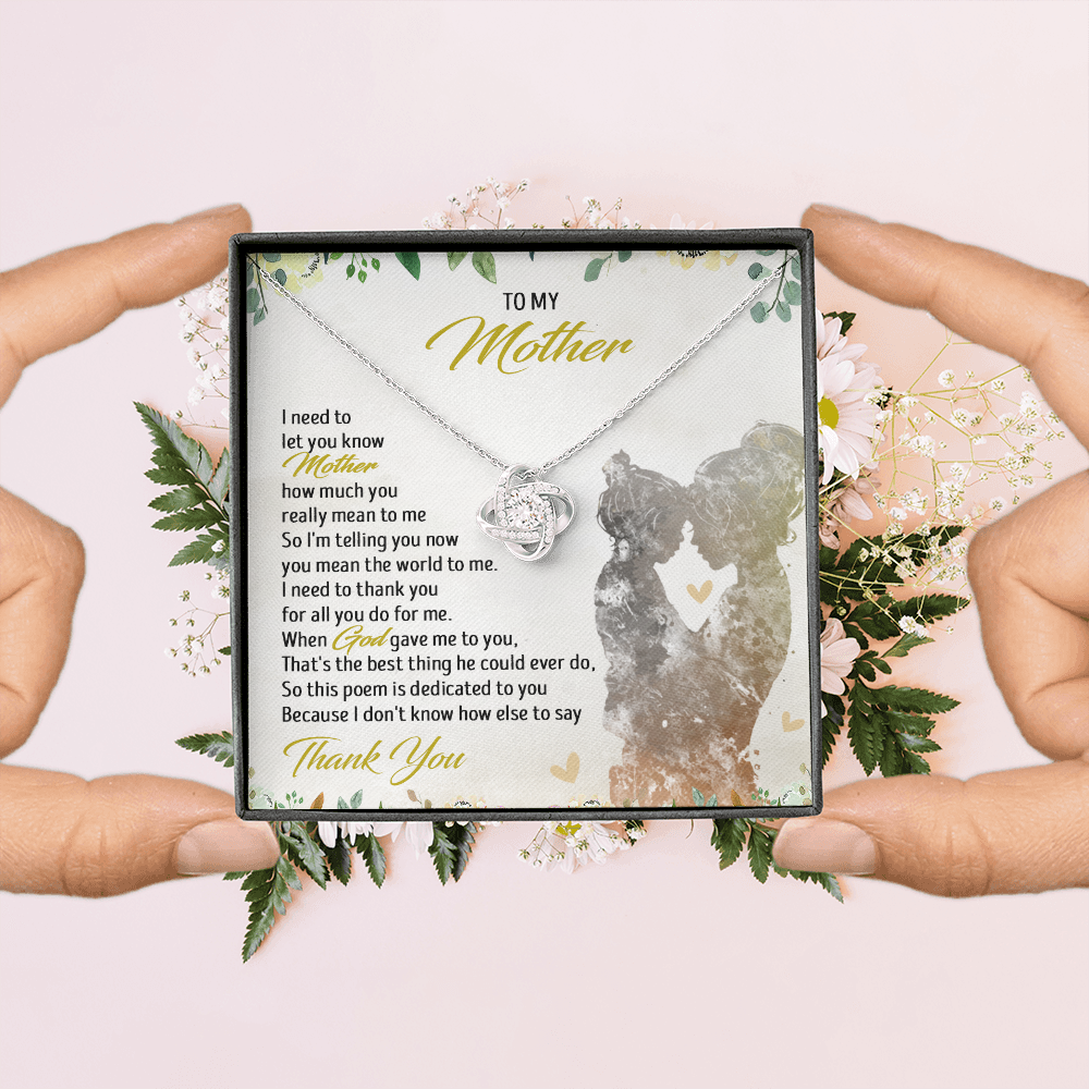 To My Mother - You Mean The World To Me - Necklace SO56T