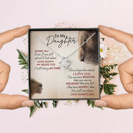 To My Daughter - Never Forget How Much I Love You - Necklace SO78V - Charming Present