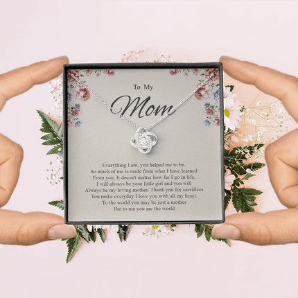 To My Mom You Are The World To Me Necklace SO81 - Charming Present