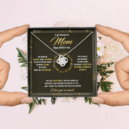 To The Best Mom - Happy Mother's Day The Person I Looked Up To - Necklace SO41Tv2 - Charming Present