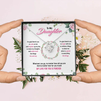 To My Daughter My Love For You Is Forever - Necklace SO37T - Charming Present
