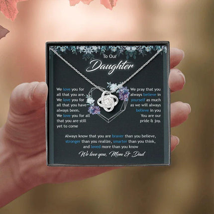 To Our Daughter We Love You Mom & Dad - Necklace SO47T - Charming Present