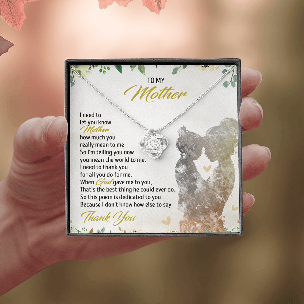 To My Mother - You Mean The World To Me - Necklace SO56T