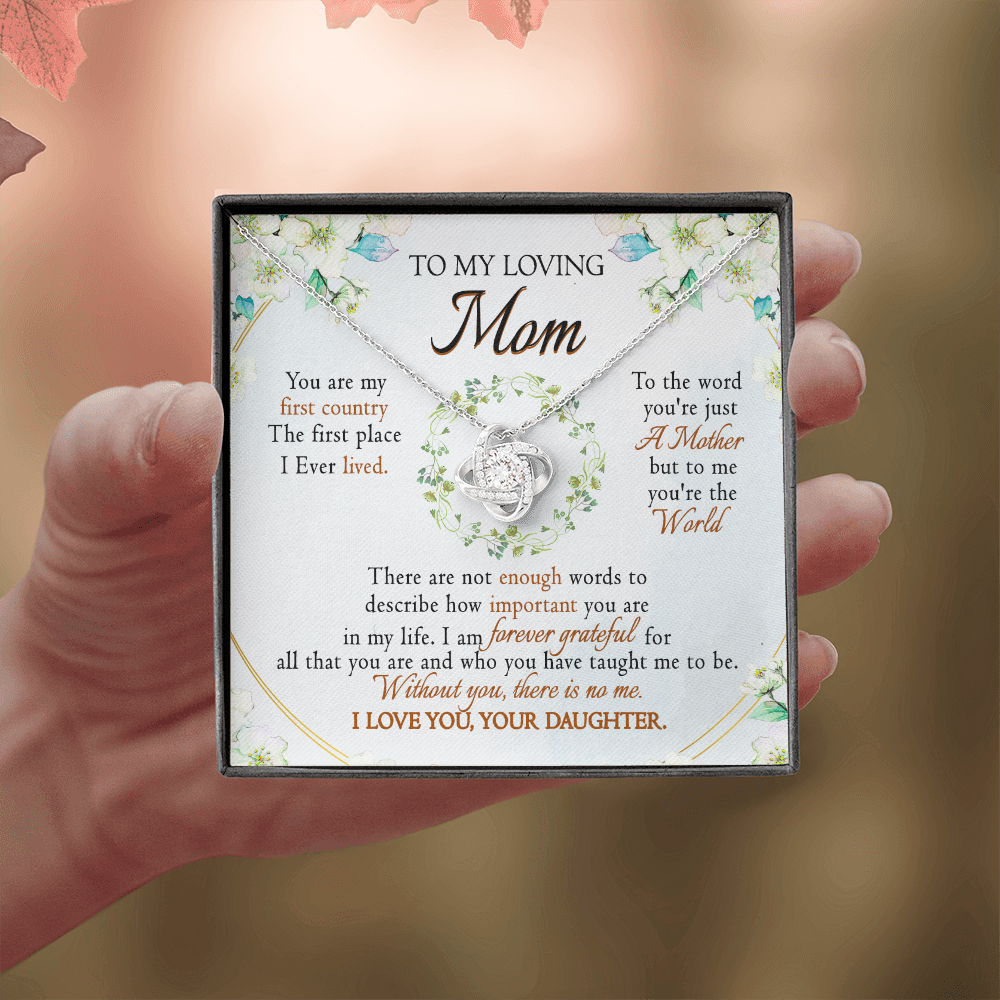 To My Loving Mom - You're The World To Me - Necklace SO52V