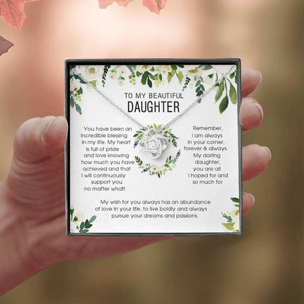 To My Beautiful Daughter - You're An Incredible Blessing - Necklace SO148V - Charming Present