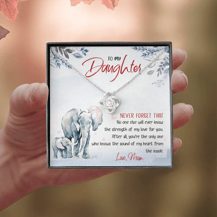 To My Daughter - No One Will Ever Know The Strength Of My Love - Necklace SO24T - Charming Present