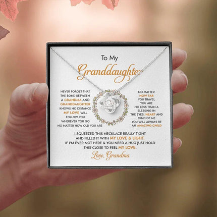To My Granddaughter - Never Forget That The Bond Between A Grandma And Granddaughter - Necklace DR17 - Charming Present