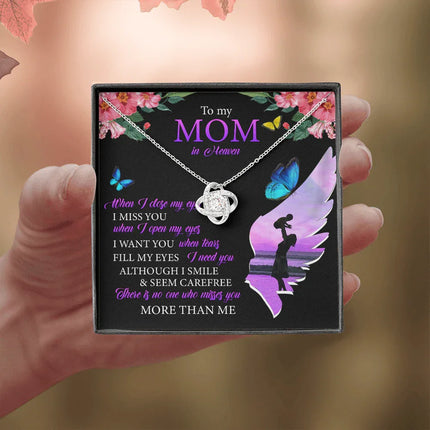 To My Mom In Heaven - I Miss You - Necklace SO91T - Charming Present