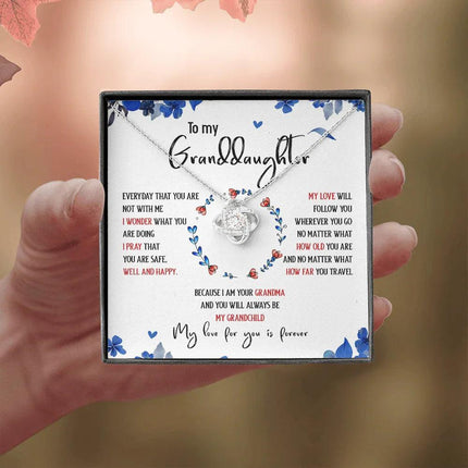 To My Granddaughter My Love For You Is Forever - Necklace SO35T - Charming Present