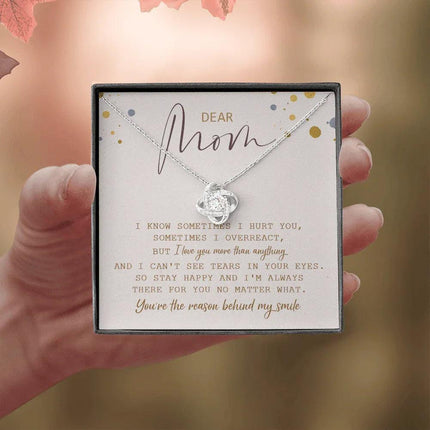 Dear Mom You're The Reason Behind My Smile Necklace SO21T - Charming Present