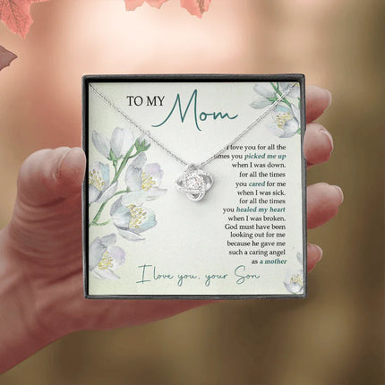 To My Mom - You're My Caring Angel - Necklace SO53V - Charming Present